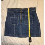 Madewell Denim A-Line Skirt Size 28 Front Zip Blue Pockets Women's-Y2K Photo 2