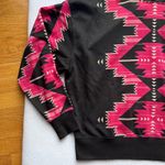 Lauren Ralph Lauren L Black Label Tribal Aztec Black Pullover Hoodie Sweatshirt Size L Photo 10