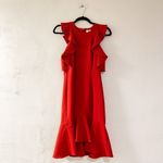 Cinq à Sept Michah Cold Shoulder Mini Dress in Red Size 2 Photo 1