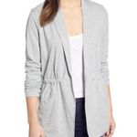 Caslon Cinch Waist Jersey Knit Gray Cardi Size Lg Photo 0