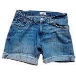 Kensie  Cuffed Bermuda Stretch Medium Wash High Rise Denim Jean Shorts Sz 6/28 Photo 0