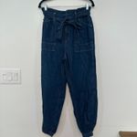 Ralph Lauren Polo  Womens Paperbag Jeans 27 Blue Waist Tie Jogger Photo 1