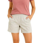 Hilary Radley Light Grey Linen KneeLength Unisex Casual Shorts Size Large Photo 0