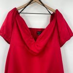 City Chic  Sweet Paradise Mini Dress Linen Off Shoulder Cherry Red Plus Womens 18 Photo 4