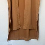 Cuyana French Terry Long Cardigan in Camel SM/MD Photo 4