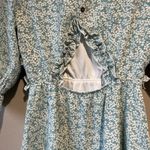 Pink Lily Women's Dress S Ditsy Floral Ruffle Coquette Feminine Preppy Blue Short Preppy Photo 8