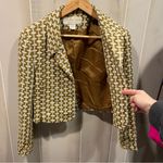 Doncaster Cute vintage 80s-90s silk tweed olive chartreuse mcm crop blazer  Photo 4