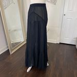 Anna Bella One Size Early 2000's Sheer Black White Polkadot Maxi Skirt Plus Size Photo 1