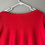 JM Collection  Red Boat Neck Sweater with Gold Button Detail sz L Holiday Photo 7