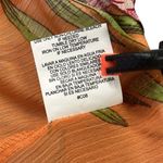 Lily White  Orange Floral Print High Low Tunic Blouse Semi Sheer Womens Large Photo 11