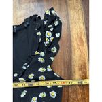 The Kooples  Women's Black White Daisy-print Asymmetric Hem Midi Dress Size 2 Photo 11