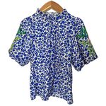 THML Clare floral embroidered sleeve flower print top size small Photo 2