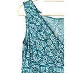 st. john's bay  PL Sleeveless Maxi Dress Teal White Coastal Resort Cruise Beachy Photo 9