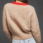 ANINE BING NWOT  Mason Mohair Blend Cardigan Size XS Red Beige Pullover sweater Photo 1