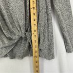 Gibson  Pullover Sweater Long Sleeve Knot Front Womans Size M Gray Photo 4