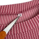 Ribbed Loose Long Sleeve Top Women's Small Casual Cute Sweater Textured Pink Tan Photo 4