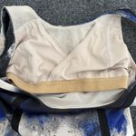 Lululemon  Practice Freely Tank Top Size 4 Blue Beige Marble Print Built-In Bra‎ Photo 2