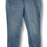 Nine West  Skinny Ankle Light Wash Raw Hem High Rise Jeans‎ Sz 16 Photo 0