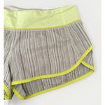 Lululemon ‎ Speed Up Mid-Rise Shorts 2.5" Sz 6 Black White Yellow Band Women's Photo 2