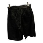 frame denim Frame High Rise Black Lamb Leather Bermuda Shorts Size 25 New Photo 5