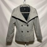 H&M Women’s Grey Double Breasted Pea Coat Photo 2