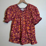 Sundance  Lodi Floral Puff Sleeve Smocked Blouse Photo 0