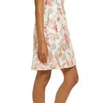 Badgley Mischka Mark + James Reo Brocade Floral V-Neck Cocktail Dress Size 12 Photo 1