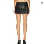 Acne Studios Low Rise Paneled 100% Leather Miniskirt In 900 Black Photo 2