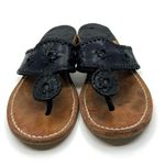 Jack Rogers  Black Leather Thong Sandals Women's 7 US Photo 3