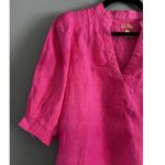 Lilly Pulitzer NWOT Mialeigh Linen Top Passion Fruit Pink Pullover Size 2 Photo 5