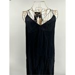 Abercrombie & Fitch Abercrombie short black silk slip dress size medium 95% silk Photo 8