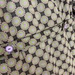 Didi Wrap Blouse Floral Print Ruffle Size Small Women Top Brown Green Purple Mod Photo 8