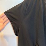 Halara  Black Wrap Top XL Womens NWT Career V Neck Short Sleeve Slim Fit Photo 2