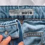 Topshop Jean Skirt with White Floral Embroidery Photo 1