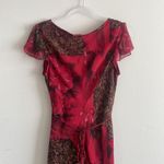 Red Rose Print Midi Dress Photo 2