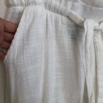 REWASH  Los Angeles White Cotton Beach Crop Pants M Photo 2