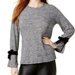 Kensie  Black Long Sleeve Crew Neck Top Size M Photo 0