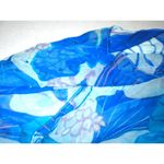 NWT New Silk Tunic Top Womens Antik Batik M Blue Purple Swim Sheer Cover Up Sequ Size M Photo 9