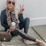 7 For All Mankind Faux Leather Liquid Moto Legging Pants Black- Size Large Photo 3