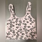Suzette Collection Leopard Print Pink Crop Top Photo 1