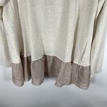 LOGO By Lori Goldstein LOGO By Lori‎ Goldstein Cream Tie Front Shrug Womens Size Small Ruffle Hem Boho Photo 9