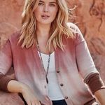 J.Jill Dip Dyed Sunset Ombré Button Up Cardigan Sweater size PXS Photo 0