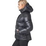 Toboggan Canada Mia Puffer Belted Coat with Removable Hood Black Size XL NWT Photo 2