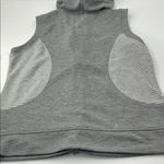 Aerie Gray and White Striped Hooded Vest Photo 13