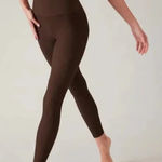 Athleta  Elation Rib Tight Leggings Brown High Waisted Ribbed Athletic Size S Photo 0