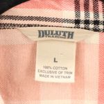 Duluth Trading Pink Flannel Plaid Lumberjack Cabin Work Adventure Shirt Large Photo 10