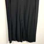 Eileen Fisher  Black Button Front Maxi Dress Photo 4