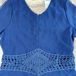 Ella Moss NWT Blue Chiffon Embellished Lace Romper sz 14 Photo 2