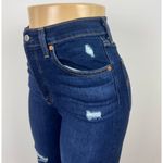 Levi's Women's Ribcage Straight Leg Ankle Jeans Denim Dark Wash Distressed 27 Photo 9