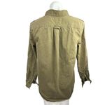 Banana Republic  Olive Green Soft Wash Pocket Denim Jean Button Down Shirt Top S Photo 1